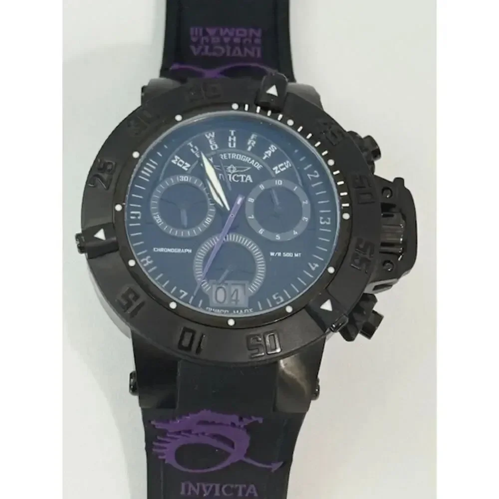 Invicta Men's Subaqua Noma III Swiss Chronograph Silicone Black Dial Watch 10190